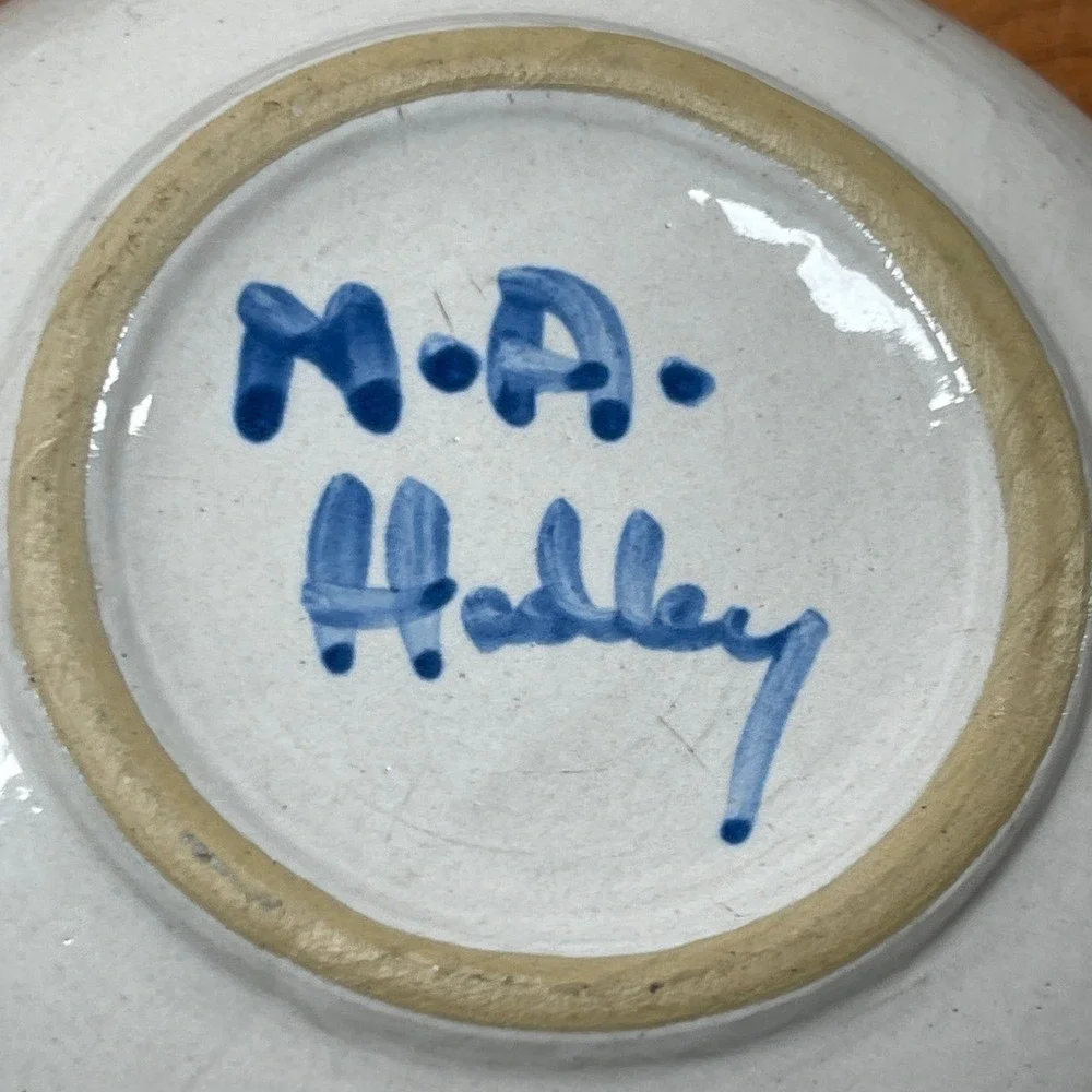Vintage M.A. Hadley Handcrafted & Hand Painted‎ Rabbit Cereal Bowl Stoneware